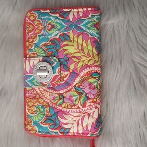 Vera Bradley Paisley in Paradise Turnlock Wallet